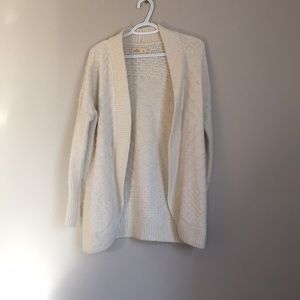 Hollister knit cardigan cream size large